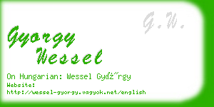 gyorgy wessel business card